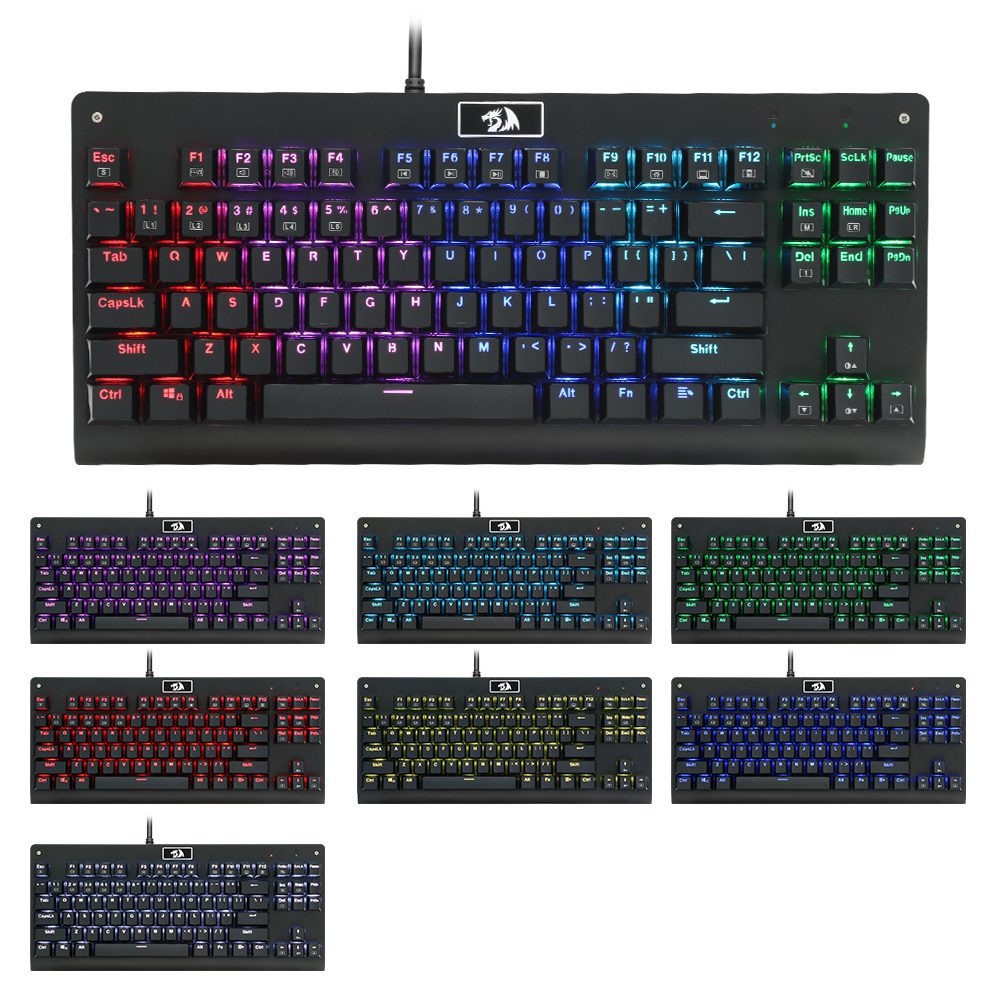 Redragon K568 RGB Dark Avengers Mech Keyboard 100% ghost proof 87 key blue switch black Redragon K568 RGB Dark Avengers Mech Keyboard 100% ghost proof 87 key blue switch black