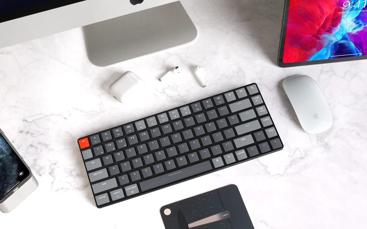 Keychron K3 D V2 Ultra-slim Wireless Mechanical Low Profile Keyboard Optical Hot-Swappable Switch White Backlit for Mac Windows Keychron K3 D V2 Ultra-slim Wireless Mechanical Low Profile Keyboard Optical Hot-Swappable Switch White Backlit for Mac Windows