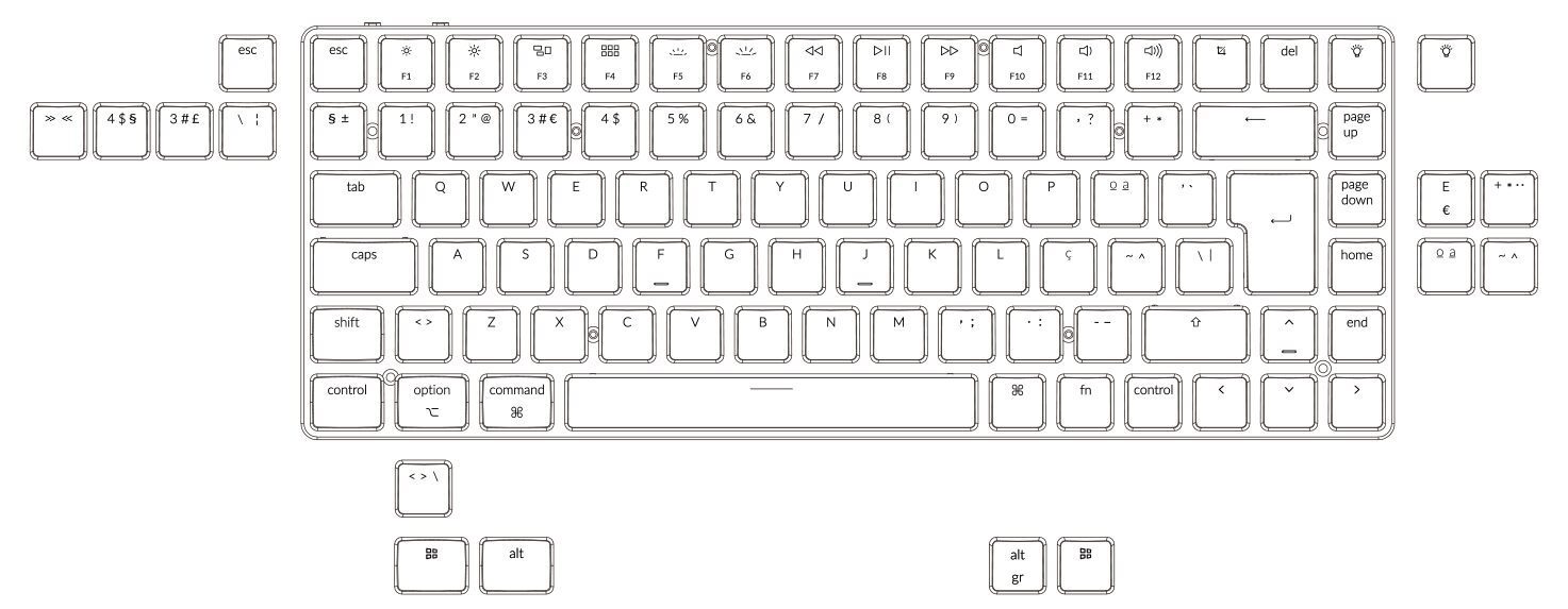 Keychron K3 D PT-PT Layout Ultra-slim Wireless Mechanical Low Profile Keyboard Optical Hot-Swap Switch White Backlit for Mac Keychron K3 D PT-PT Layout Ultra-slim Wireless Mechanical Low Profile Keyboard Optical Hot-Swap Switch White Backlit for Mac