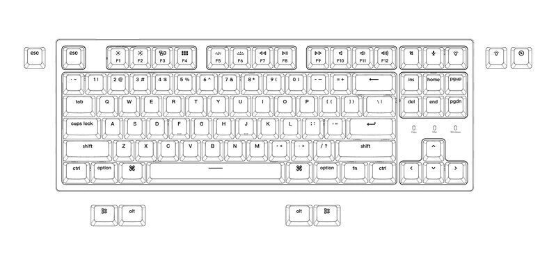 Keychron C1 A Wired Mechanical Keyboard Tenkeyless 87 Keys W/ White Backlight Gateron Switch for Windows Mac Keychron C1 A Wired Mechanical Keyboard Tenkeyless 87 Keys W/ White Backlight Gateron Switch for Windows Mac
