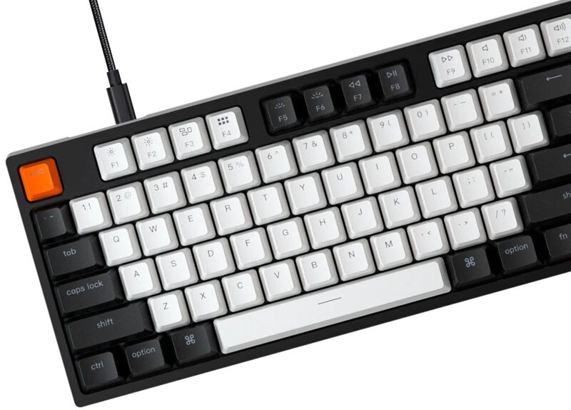 Keychron C1 A Wired Mechanical Keyboard Tenkeyless 87 Keys W/ White Backlight Gateron Switch for Windows Mac Keychron C1 A Wired Mechanical Keyboard Tenkeyless 87 Keys W/ White Backlight Gateron Switch for Windows Mac