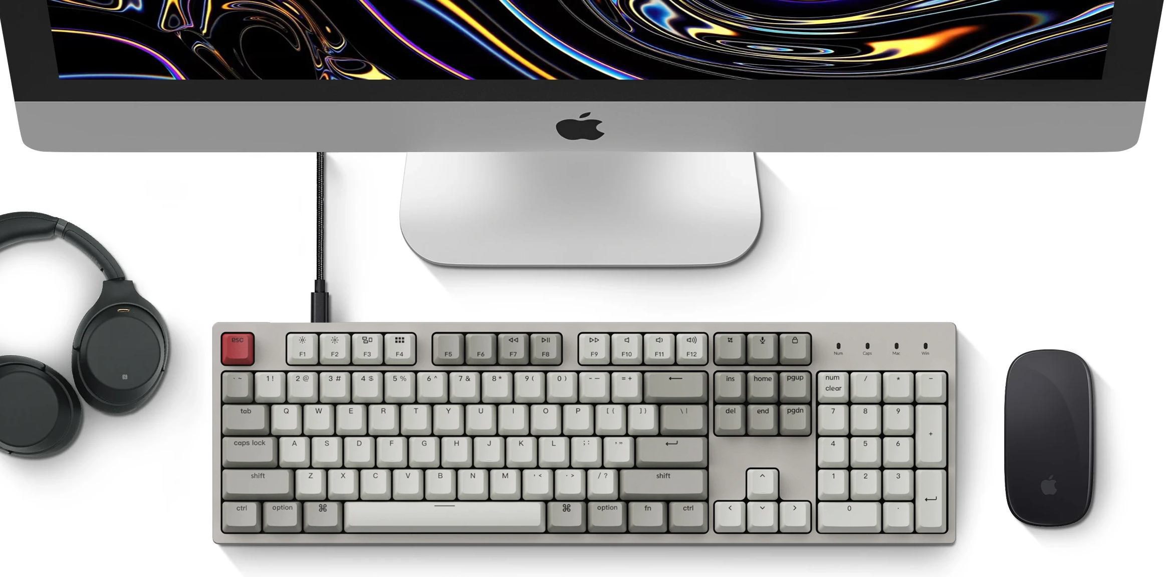 Keychron C2 KXZ 104 Keys Wired Type-C Mechanical Keyboard Rero Color Keychron Mechanical Switch for Mac Windows Keychron C2 KXZ 104 Keys Wired Type-C Mechanical Keyboard Rero Color Keychron Mechanical Switch for Mac Windows