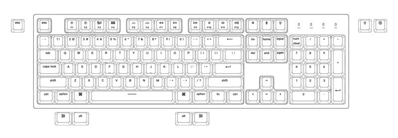 Keychron C2 KXZ 104 Keys Wired Type-C Mechanical Keyboard Rero Color Keychron Mechanical Switch for Mac Windows Keychron C2 KXZ 104 Keys Wired Type-C Mechanical Keyboard Rero Color Keychron Mechanical Switch for Mac Windows