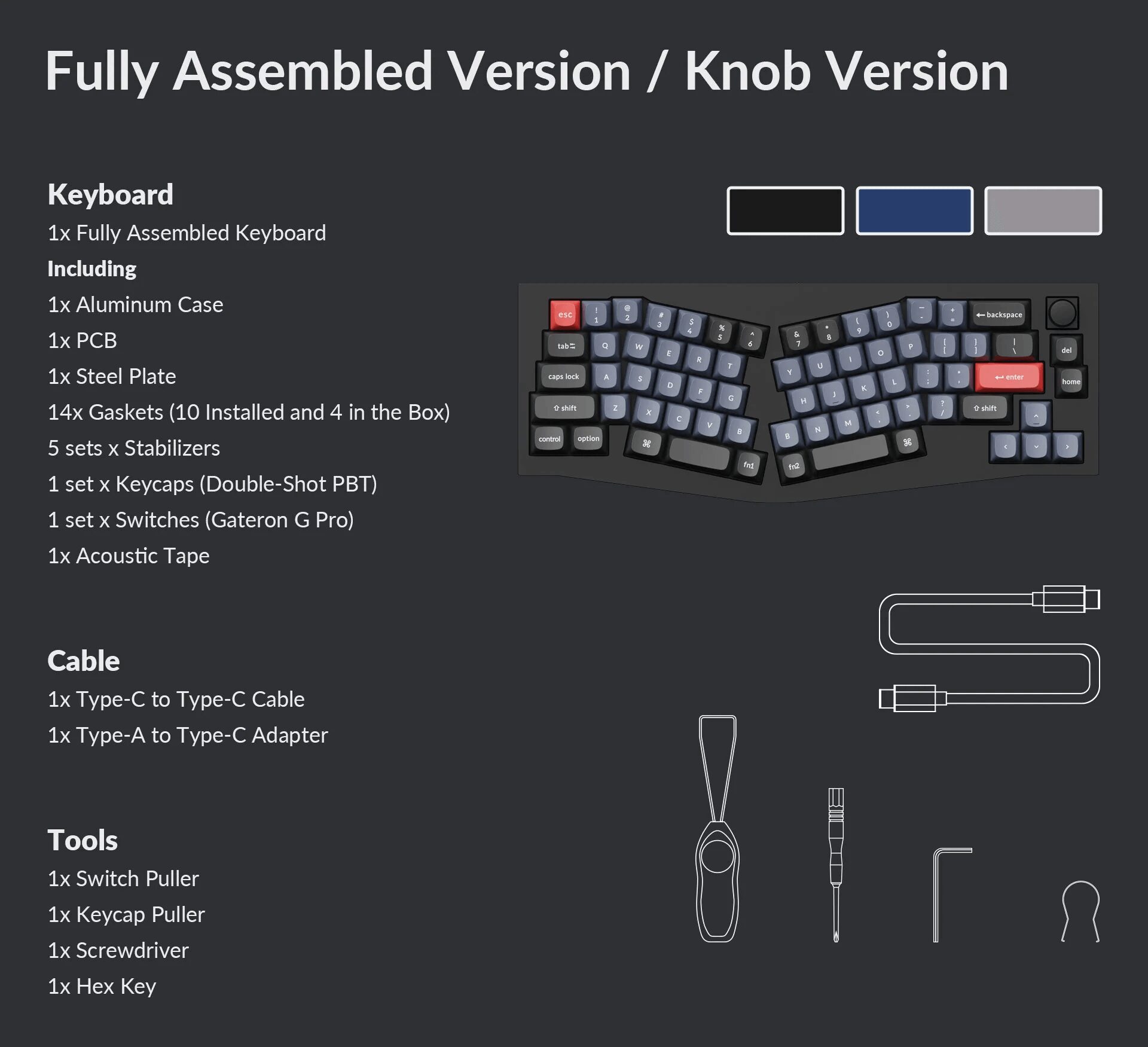 Keychron Q8 QMK Knob Fully Assembled Custom Mechanical Keyboard Type-C Wired Gateron G Pro Double-Shot OSA PBT Keycaps Keychron Q8 QMK Knob Fully Assembled Custom Mechanical Keyboard Type-C Wired Gateron G Pro Double-Shot OSA PBT Keycaps