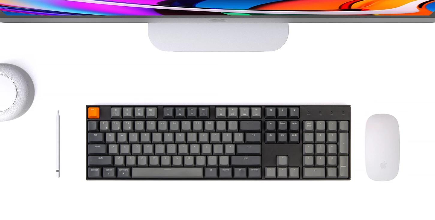 Keychron K10 G 104 Keys Bluetooth Wireless Mechanical Keyboard White Backlight Hot-Swap Gateron Switch For Mac Windows Keychron K10 G 104 Keys Bluetooth Wireless Mechanical Keyboard White Backlight Hot-Swap Gateron Switch For Mac Windows