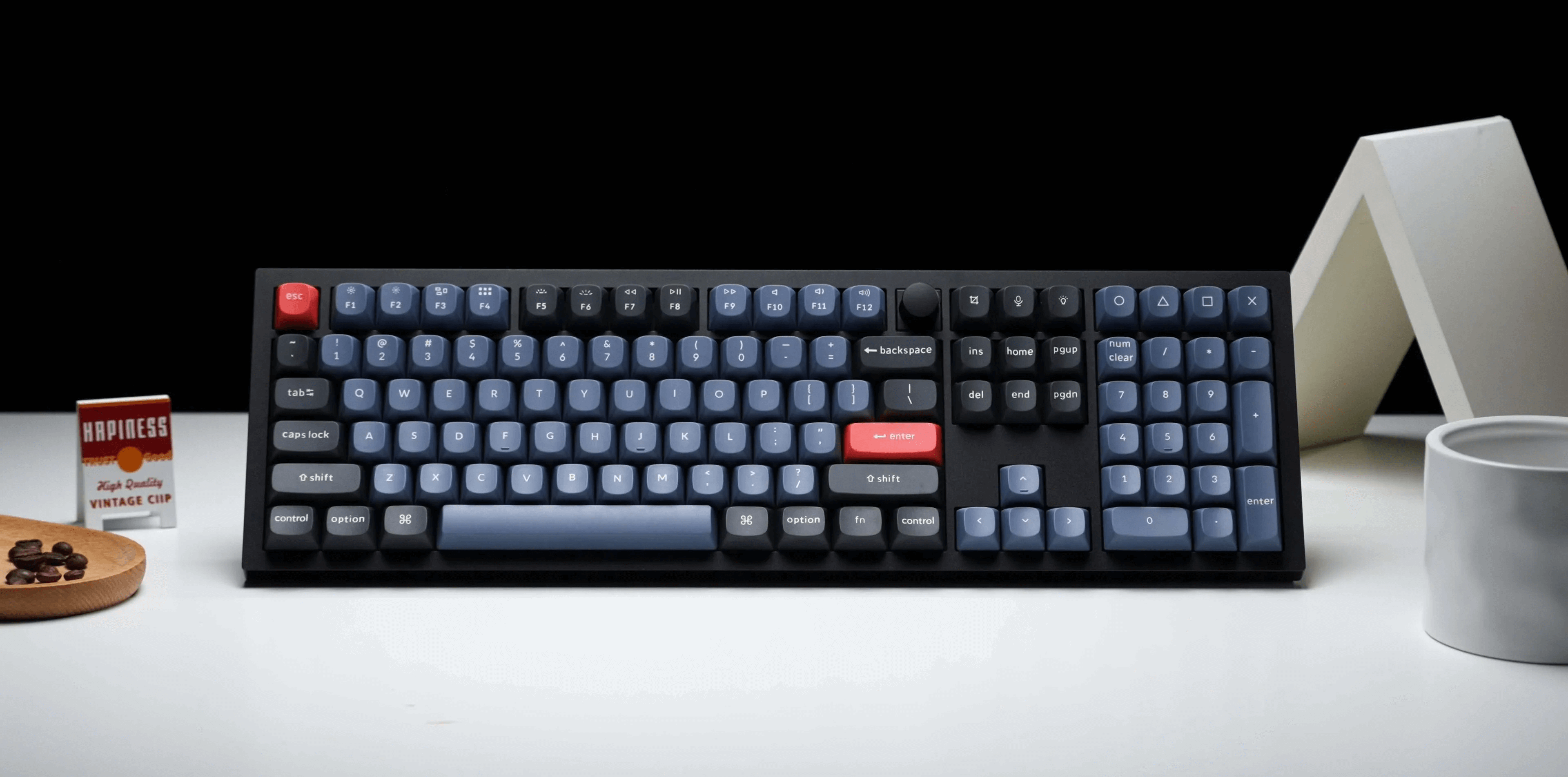 Keychron Q6 Knob QMK Fully Assembled Custom Mechanical Keyboard 100% Layout W/ Gateron G Pro Switch Double-Shot OSA PBT Keycaps