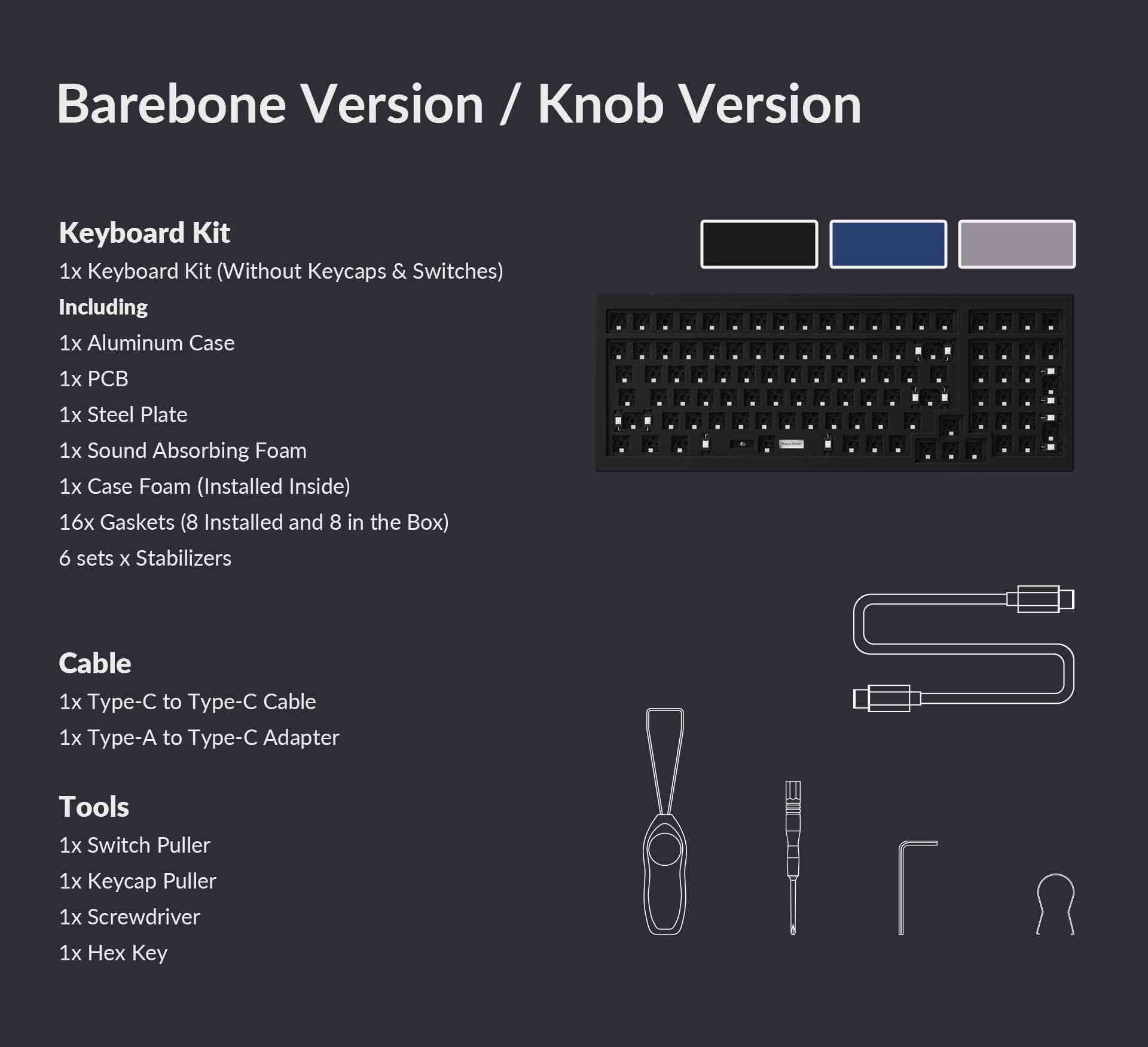 Keychron Q5 Knob QMK Barebone ISO Custom Mechanical 1800 Compact Layout Keyboard Keychron Q5 Knob QMK Barebone ISO Custom Mechanical 1800 Compact Layout Keyboard