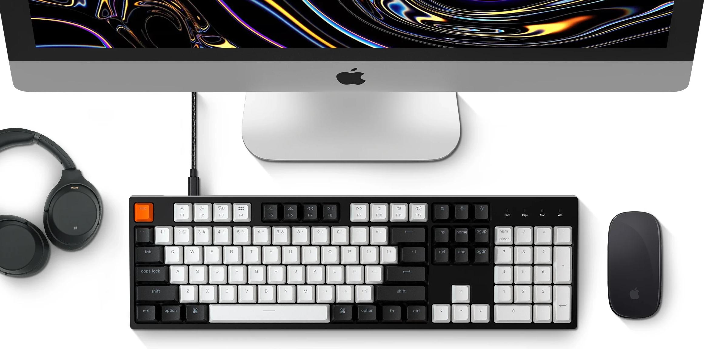 Keychron C2 A Wired Type-C Mechanical Keyboard White Backlight Gateron Switch for Mac Windows Keychron C2 A Wired Type-C Mechanical Keyboard White Backlight Gateron Switch for Mac Windows
