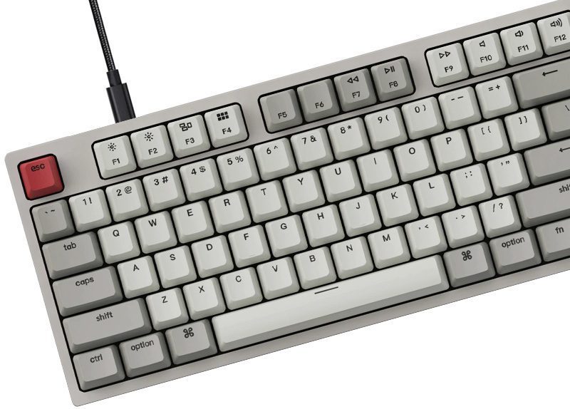 Keychron C1 MXZ Wired Mechanical Keyboard Retro Color Tenkeyless 87 Keys Hot-Swappable Switch for Windows Mac Keychron C1 MXZ Wired Mechanical Keyboard Retro Color Tenkeyless 87 Keys Hot-Swappable Switch for Windows Mac