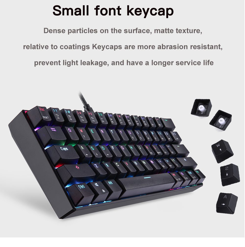 Motospeed CK61 Mechanical Keyboards 61keys RGB Backlit Wired Office Gaming Keypad Anti-ghosting Installable Drive For PC Laptop Motospeed CK61 Mechanical Keyboards 61keys RGB Backlit Wired Office Gaming Keypad Anti-ghosting Installable Drive For PC Laptop