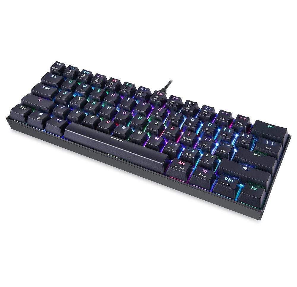 60% Motospeed CK61 RGB Gaming Mechanical Keyboard 61 Keys USB Wired LED Backlight Portable Laser Keyboards For PC Computer Gamer 60% Motospeed CK61 RGB Gaming Mechanical Keyboard 61 Keys USB Wired LED Backlight Portable Laser Keyboards For PC Computer Gamer