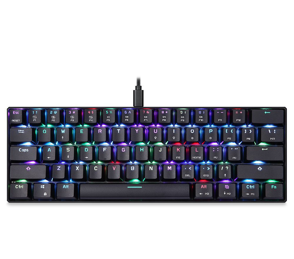 60% Motospeed CK61 RGB Gaming Mechanical Keyboard 61 Keys USB Wired LED Backlight Portable Laser Keyboards For PC Computer Gamer 60% Motospeed CK61 RGB Gaming Mechanical Keyboard 61 Keys USB Wired LED Backlight Portable Laser Keyboards For PC Computer Gamer