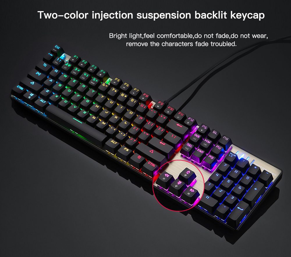 Motospeed CK104 Gaming Mechanical Keyboard 104 Key Wired Russian English Red Blue Switch Keypad Driver Programming RGB Backlit Motospeed CK104 Gaming Mechanical Keyboard 104 Key Wired Russian English Red Blue Switch Keypad Driver Programming RGB Backlit