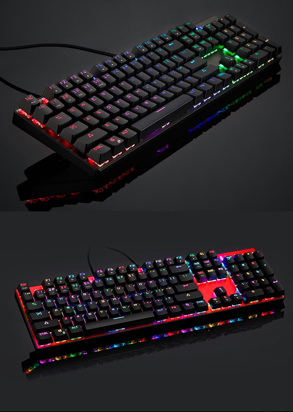 Motospeed CK104 Gaming Mechanical Keyboard 104 Key Wired Russian English Red Blue Switch Keypad Driver Programming RGB Backlit Motospeed CK104 Gaming Mechanical Keyboard 104 Key Wired Russian English Red Blue Switch Keypad Driver Programming RGB Backlit