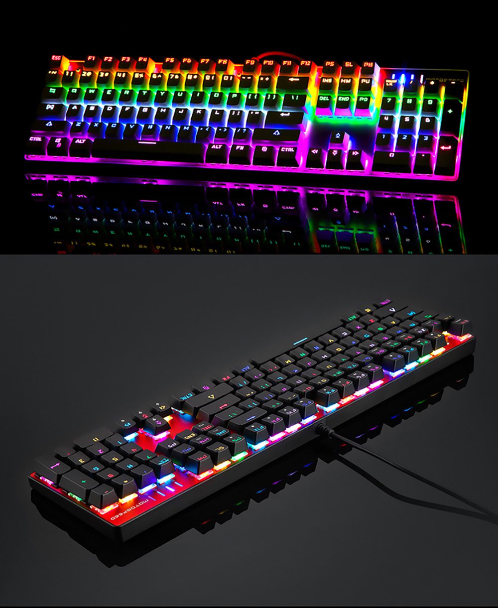 Motospeed CK104 Gaming Mechanical Keyboard 104 Key Wired Russian English Red Blue Switch Keypad Driver Programming RGB Backlit Motospeed CK104 Gaming Mechanical Keyboard 104 Key Wired Russian English Red Blue Switch Keypad Driver Programming RGB Backlit