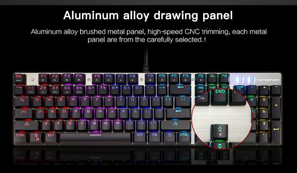 Motospeed CK104 Gaming Mechanical Keyboard 104 Key Wired Russian English Red Blue Switch Keypad Driver Programming RGB Backlit Motospeed CK104 Gaming Mechanical Keyboard 104 Key Wired Russian English Red Blue Switch Keypad Driver Programming RGB Backlit