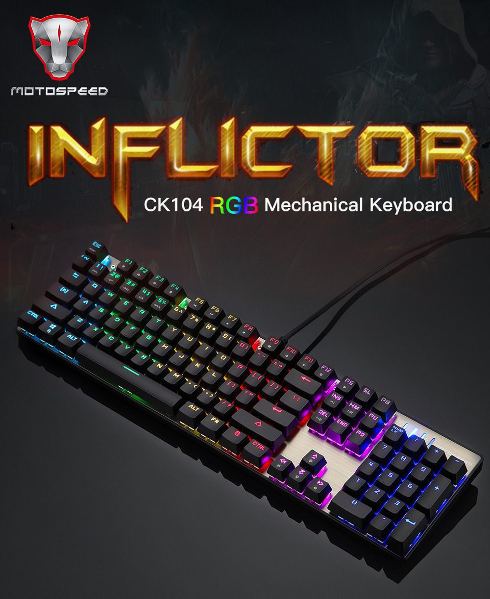Motospeed CK104 Gaming Mechanical Keyboard Russian English Red Switch Blue Metal Wired LED Backlit RGB Dota 2 Overwatch Gamer Motospeed CK104 Gaming Mechanical Keyboard Russian English Red Switch Blue Metal Wired LED Backlit RGB Dota 2 Overwatch Gamer