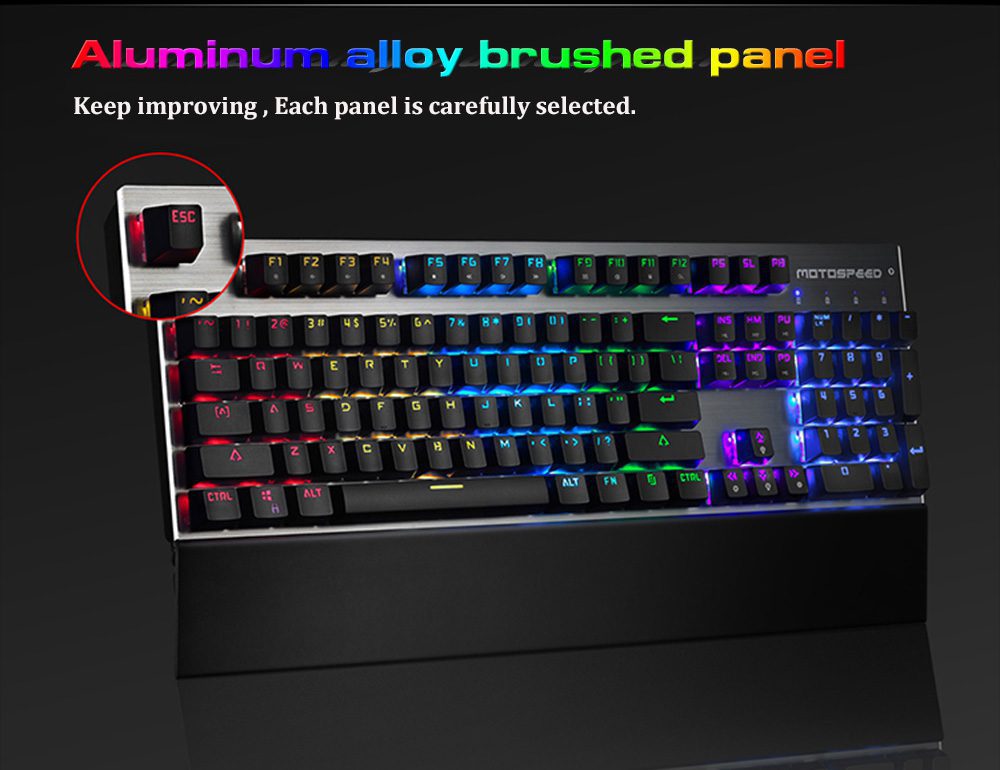 Original Motospeed CK108 RGB Blue Switch Mechanical Russian Keyboard Gaming Wired LED Backlit Anti-Ghosting for Gamer PC Desktop Original Motospeed CK108 RGB Blue Switch Mechanical Russian Keyboard Gaming Wired LED Backlit Anti-Ghosting for Gamer PC Desktop