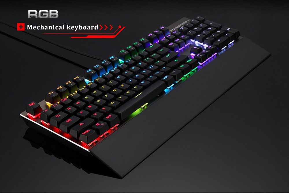 Original Motospeed CK108 RGB Blue Switch Mechanical Russian Keyboard Gaming Wired LED Backlit Anti-Ghosting for Gamer PC Desktop Original Motospeed CK108 RGB Blue Switch Mechanical Russian Keyboard Gaming Wired LED Backlit Anti-Ghosting for Gamer PC Desktop