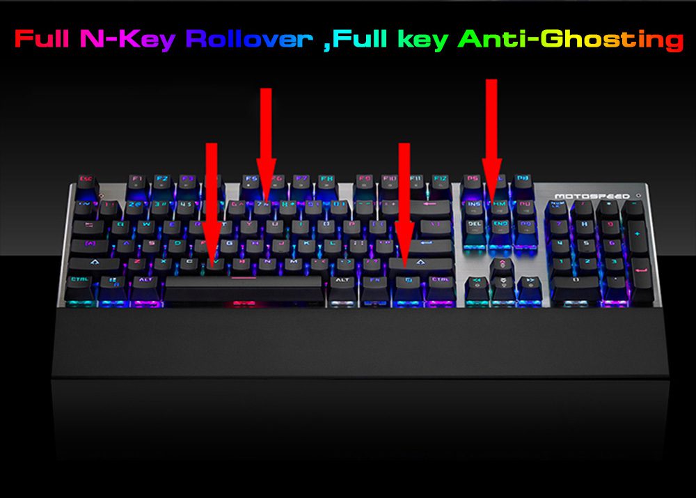 Original Motospeed CK108 RGB Blue Switch Mechanical Russian Keyboard Gaming Wired LED Backlit Anti-Ghosting for Gamer PC Desktop Original Motospeed CK108 RGB Blue Switch Mechanical Russian Keyboard Gaming Wired LED Backlit Anti-Ghosting for Gamer PC Desktop