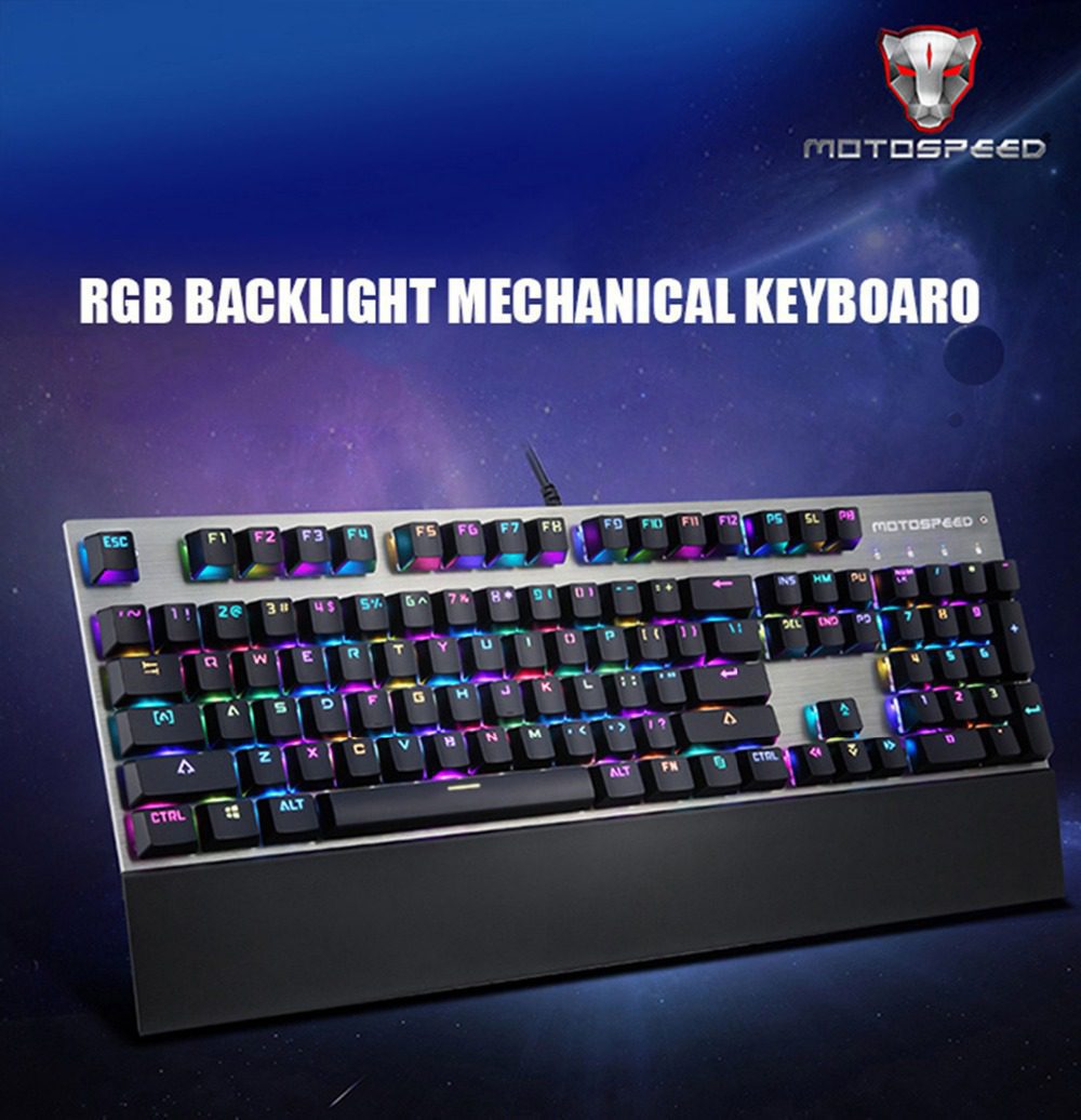 Motospeed CK108 Mechanical Keyboard Russian English 104 keys RGB Wired Gaming Keyboards Motospeed CK108 Mechanical Keyboard Russian English 104 keys RGB Wired Gaming Keyboards