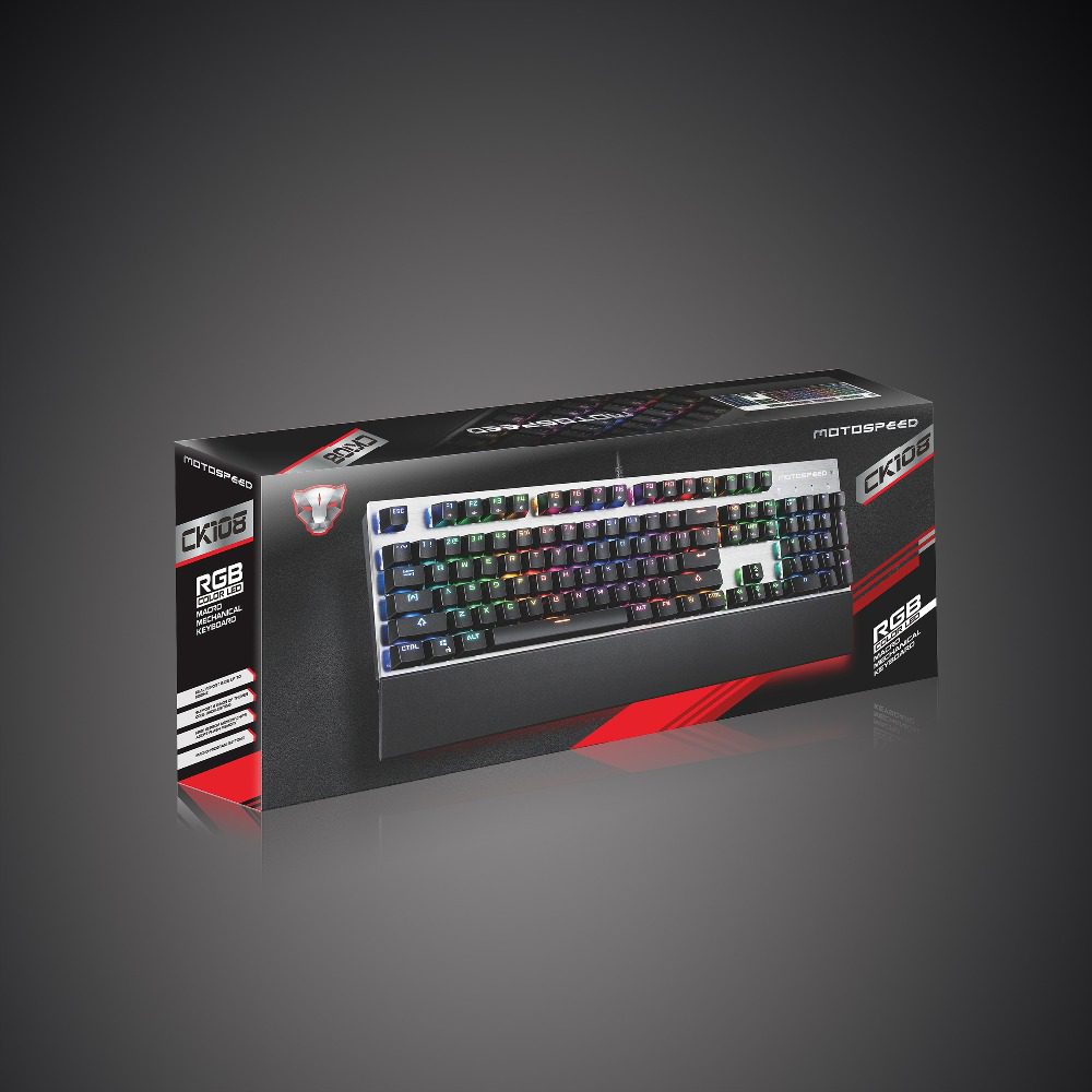 Motospeed CK108 Mechanical Keyboard Russian English 104 keys RGB Wired Gaming Keyboards Motospeed CK108 Mechanical Keyboard Russian English 104 keys RGB Wired Gaming Keyboards