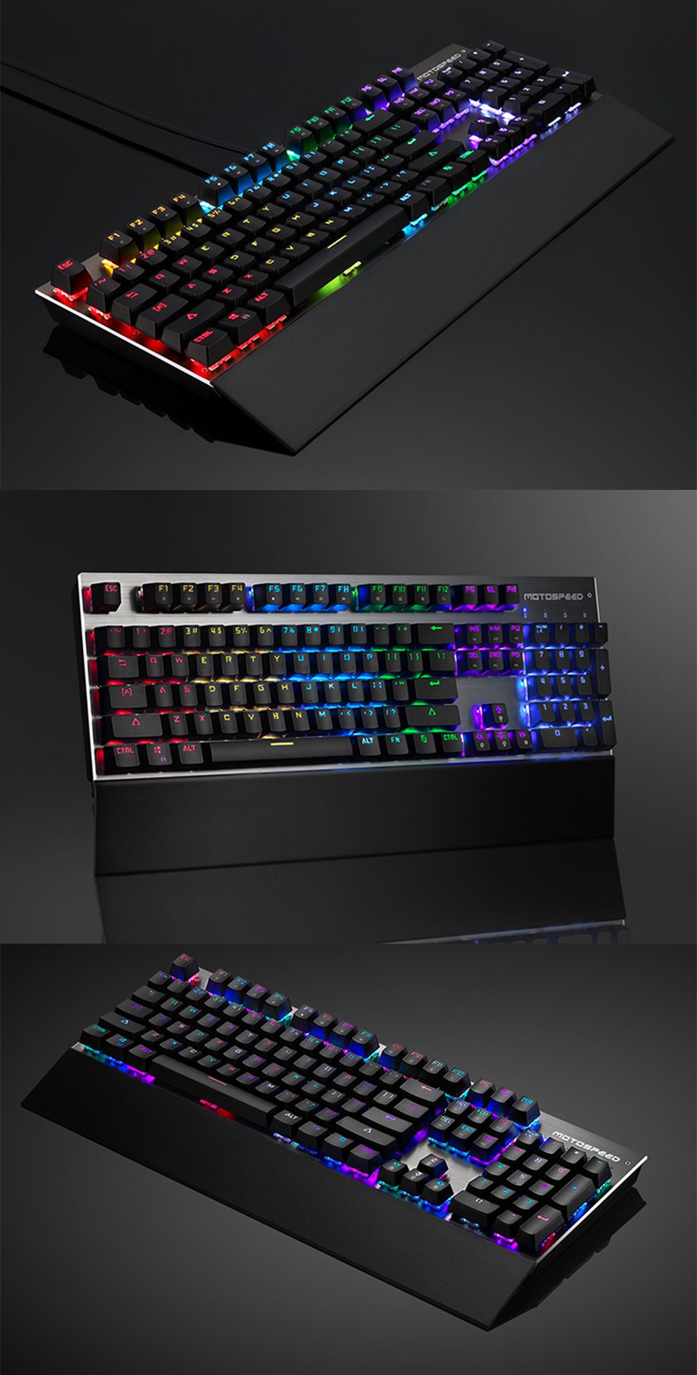 Motospeed CK108 Gaming Office Mechanical Keyboard Wired 104 Keys RGB Backlit Drive Programming Russian English Black Blue Switch Motospeed CK108 Gaming Office Mechanical Keyboard Wired 104 Keys RGB Backlit Drive Programming Russian English Black Blue Switch