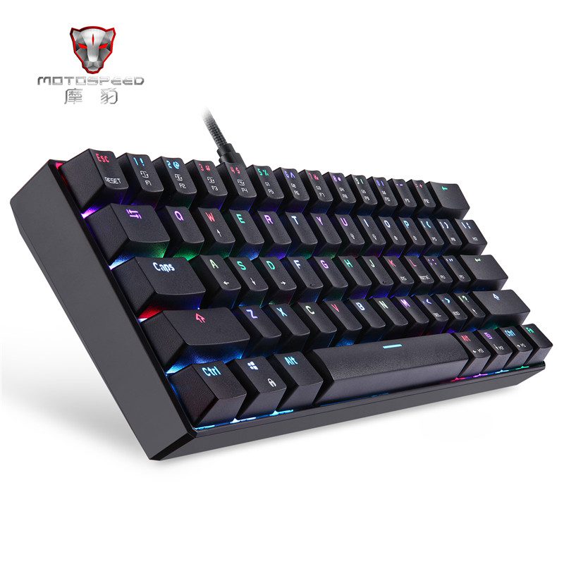 Motospeed CK61Gaming Mechanical Keyboard English Red Switch Blue Metal Wired LED Backlit RGB Anti-Ghosting for Gamer Motospeed CK61Gaming Mechanical Keyboard English Red Switch Blue Metal Wired LED Backlit RGB Anti-Ghosting for Gamer