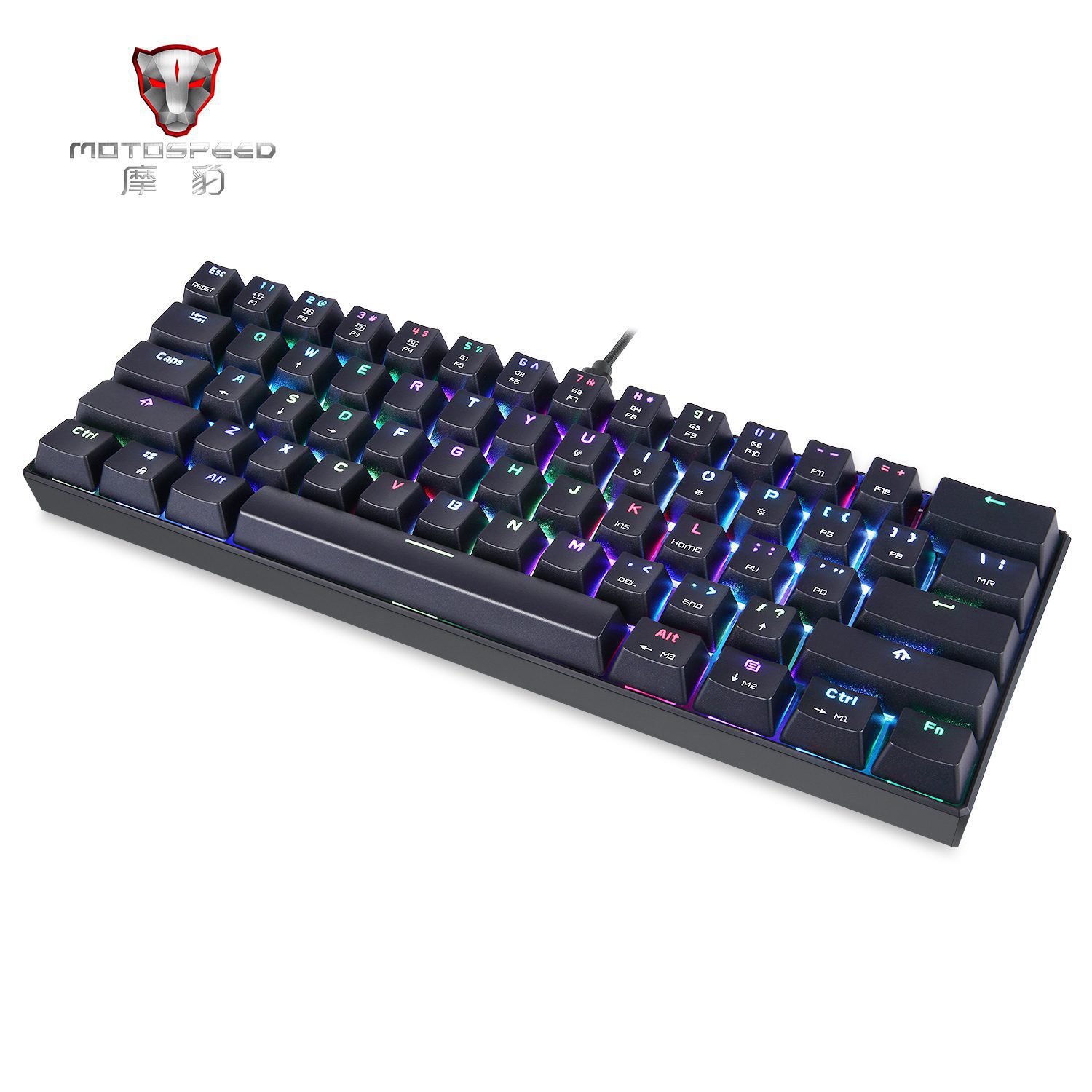 Motospeed CK61Gaming Mechanical Keyboard English Red Switch Blue Metal Wired LED Backlit RGB Anti-Ghosting for Gamer Motospeed CK61Gaming Mechanical Keyboard English Red Switch Blue Metal Wired LED Backlit RGB Anti-Ghosting for Gamer