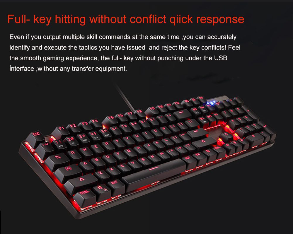 Motospeed CK888 Gamering Office Mechanical Keyboard 104 Key USB Wired Keypad Mouse Set Blue Switch RGB Backlight For PC Laptop Motospeed CK888 Gamering Office Mechanical Keyboard 104 Key USB Wired Keypad Mouse Set Blue Switch RGB Backlight For PC Laptop