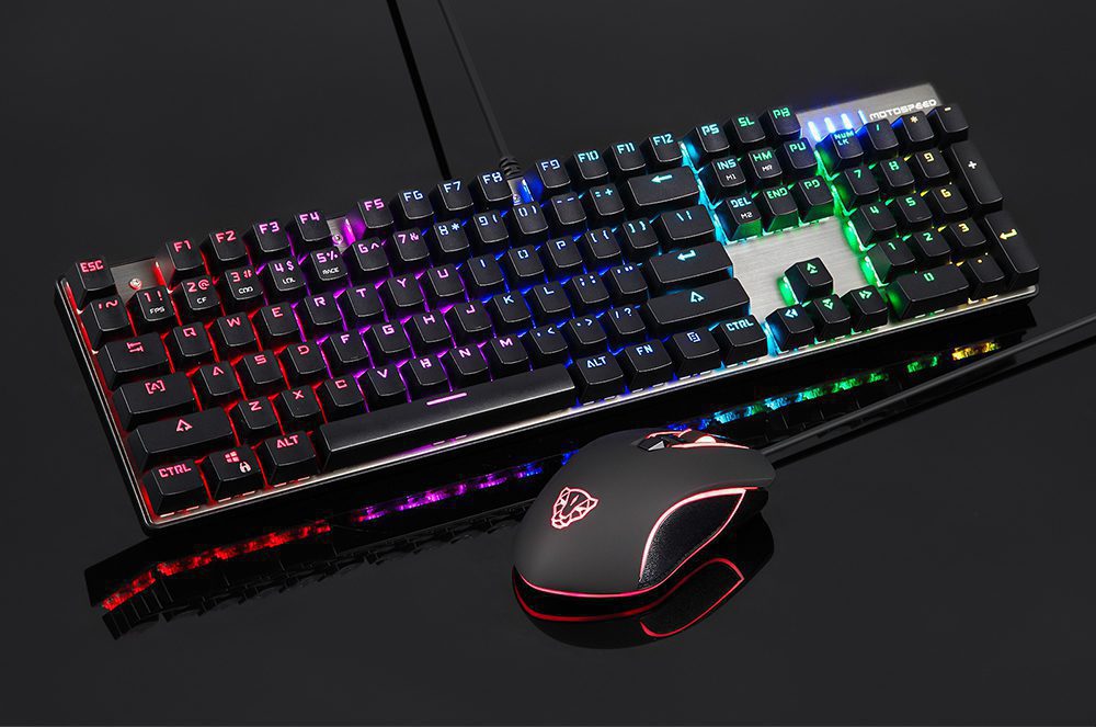 Motospeed CK888 Gamering Office Mechanical Keyboard 104 Key USB Wired Keypad Mouse Set Blue Switch RGB Backlight For PC Laptop Motospeed CK888 Gamering Office Mechanical Keyboard 104 Key USB Wired Keypad Mouse Set Blue Switch RGB Backlight For PC Laptop