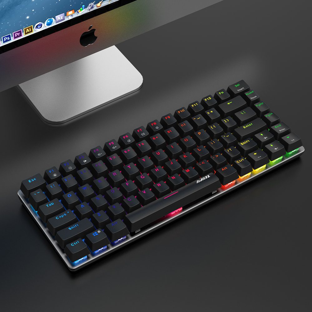 Ajazz AK33 82 Keys Gaming Mechanical Keyboard RGB Backlit Anti-ghosting Black Blue Red Switch Wired Keyboard for Tablet Desktop Ajazz AK33 82 Keys Gaming Mechanical Keyboard RGB Backlit Anti-ghosting Black Blue Red Switch Wired Keyboard for Tablet Desktop