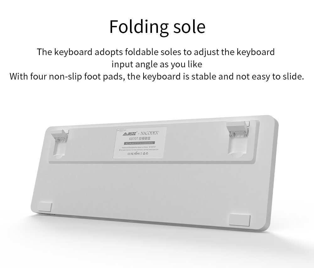 Ajazz K870T Hot Swap Mechanical Keyboard Wireless Bluetooth Dual Mode 87keys RGB Backlit Gaming Keyboard Red Switch For Desktop Ajazz K870T Hot Swap Mechanical Keyboard Wireless Bluetooth Dual Mode 87keys RGB Backlit Gaming Keyboard Red Switch For Desktop