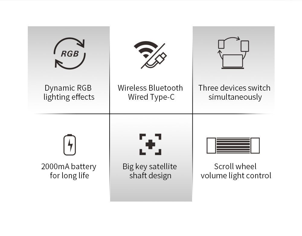Ajazz K870T Hot Swap Mechanical Keyboard Wireless Bluetooth Dual Mode 87keys RGB Backlit Gaming Keyboard Red Switch For Desktop Ajazz K870T Hot Swap Mechanical Keyboard Wireless Bluetooth Dual Mode 87keys RGB Backlit Gaming Keyboard Red Switch For Desktop