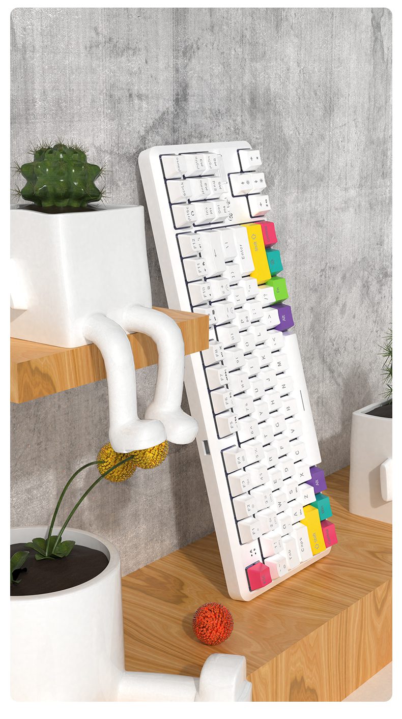 Ajazz K870T Hot Swap Mechanical Keyboard Wireless Bluetooth Dual Mode 87keys RGB Backlit Gaming Keyboard Red Switch For Desktop Ajazz K870T Hot Swap Mechanical Keyboard Wireless Bluetooth Dual Mode 87keys RGB Backlit Gaming Keyboard Red Switch For Desktop