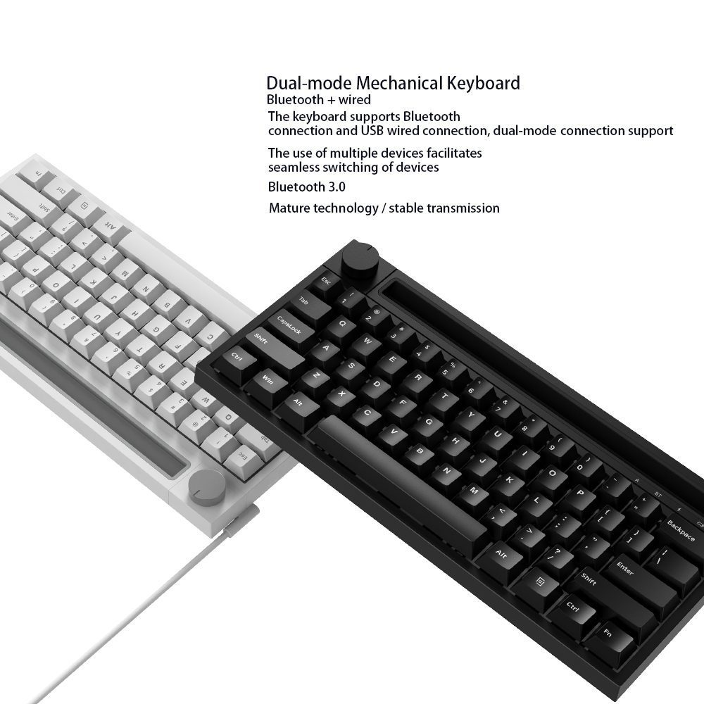 AJAZZ K620T Bluetooth Mechanical Keyboard 62Keys RGB Backlit Wireless Dual-mode Gaming Keyboard Hot Swap Keyboard for PC Laptop AJAZZ K620T Bluetooth Mechanical Keyboard 62Keys RGB Backlit Wireless Dual-mode Gaming Keyboard Hot Swap Keyboard for PC Laptop