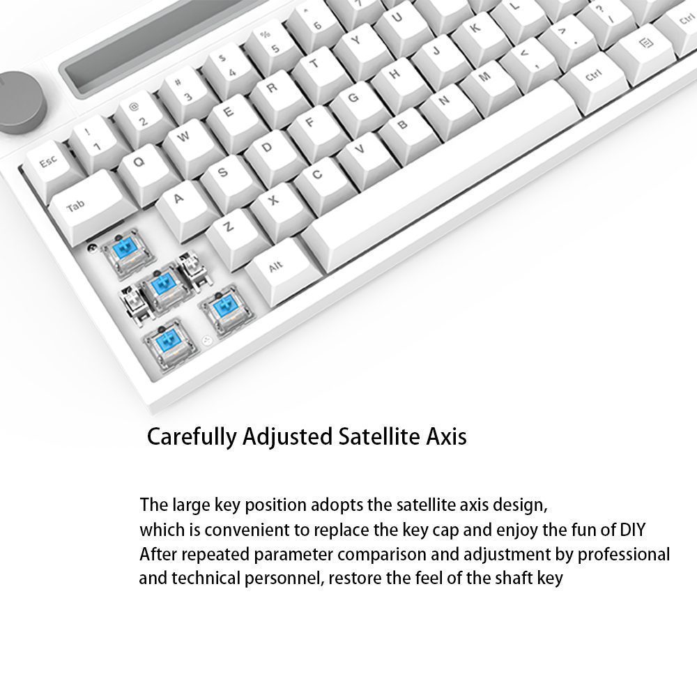 AJAZZ K620T Bluetooth Mechanical Keyboard 62Keys RGB Backlit Wireless Dual-mode Gaming Keyboard Hot Swap Keyboard for PC Laptop AJAZZ K620T Bluetooth Mechanical Keyboard 62Keys RGB Backlit Wireless Dual-mode Gaming Keyboard Hot Swap Keyboard for PC Laptop