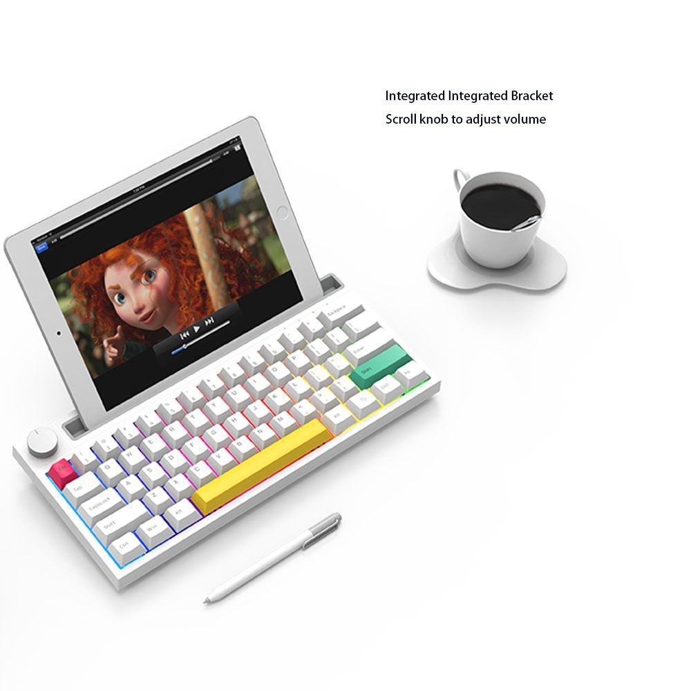 AJAZZ K620T Bluetooth Mechanical Keyboard 62Keys RGB Backlit Wireless Dual-mode Gaming Keyboard Hot Swap Keyboard for PC Laptop AJAZZ K620T Bluetooth Mechanical Keyboard 62Keys RGB Backlit Wireless Dual-mode Gaming Keyboard Hot Swap Keyboard for PC Laptop