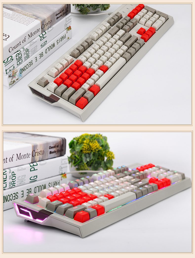 Ajazz AK510 Gaming Mechanical Keyboard 104Key PBT Wired Keyboard RGB Backlit Black/Blue/Brown Switch Ergonomic for Desktop PC Ajazz AK510 Gaming Mechanical Keyboard 104Key PBT Wired Keyboard RGB Backlit Black/Blue/Brown Switch Ergonomic for Desktop PC