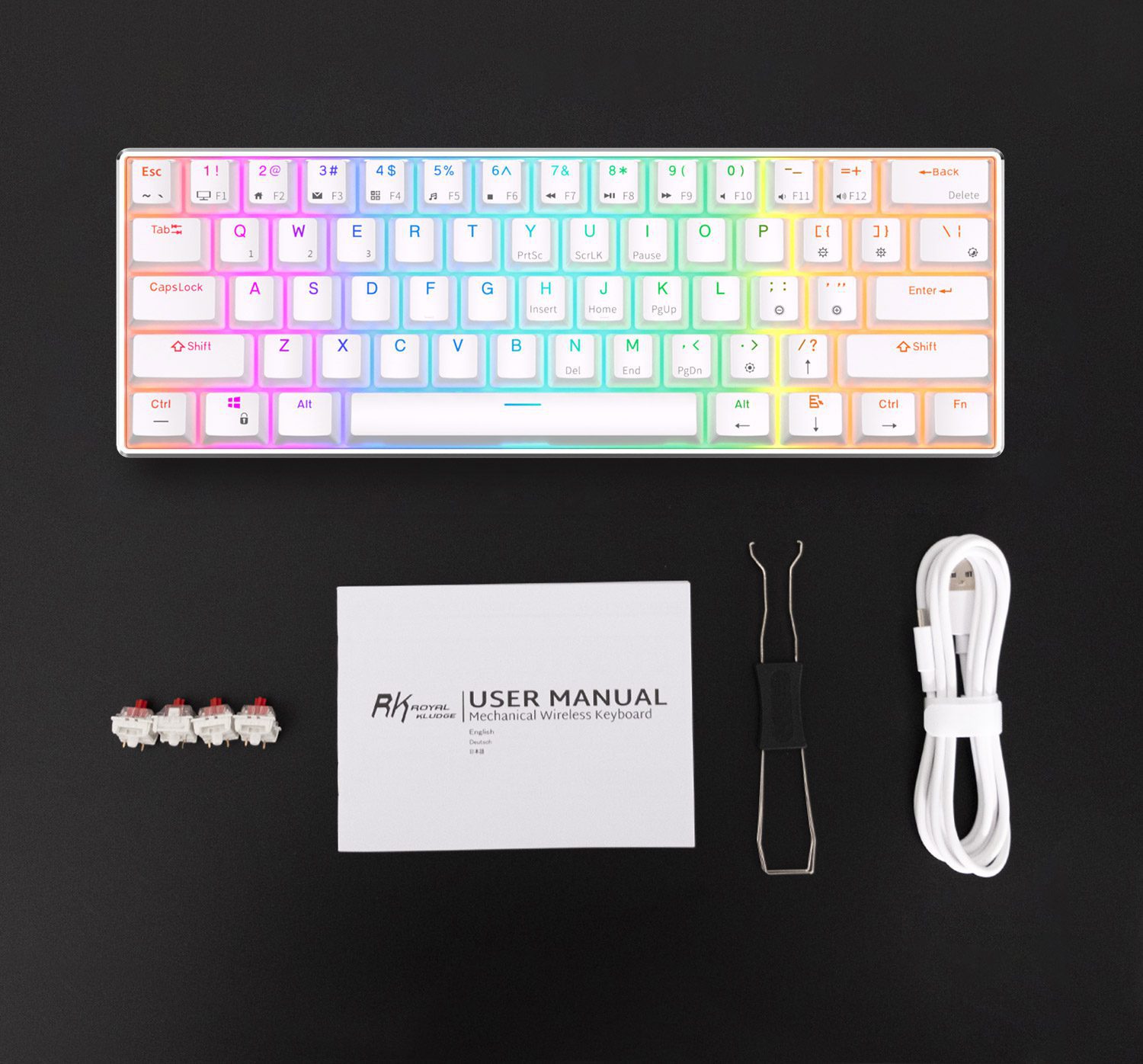 ROYAL KLUDGE RK61 PRO 2.4G Wireless Mechanical Keyboard Aluminium Frame 60% Compact RGB Backlight USB Bluetooth Gamer Keyboard ROYAL KLUDGE RK61 PRO 2.4G Wireless Mechanical Keyboard Aluminium Frame 60% Compact RGB Backlight USB Bluetooth Gamer Keyboard