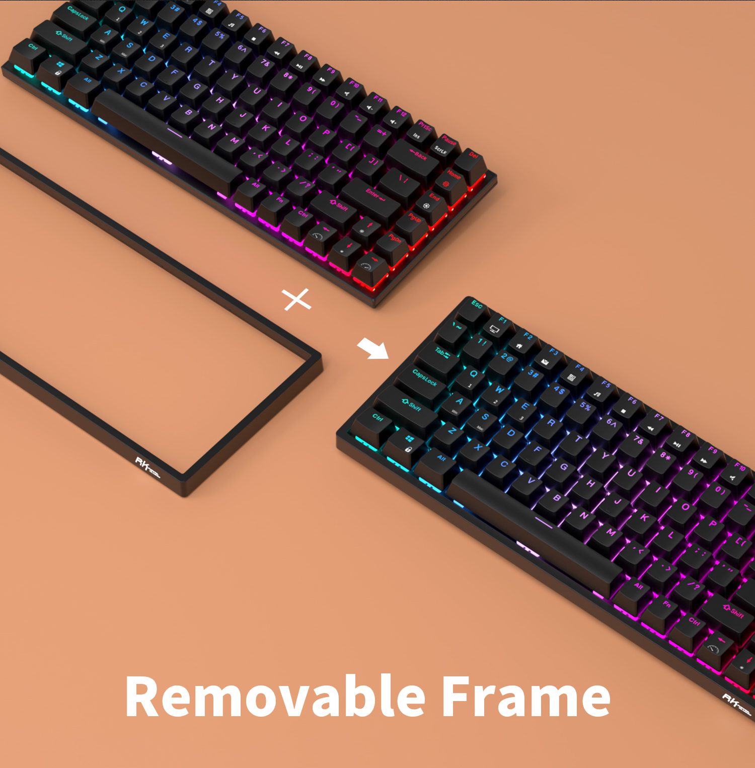 RK ROYAL KLUDGE RK84 75% RGB Triple Mode Mechanical Keyboard BT5.0/2.4G/USB-C 84 Hot Swappable Bluetooth Wireless Gamer Keyboard RK ROYAL KLUDGE RK84 75% RGB Triple Mode Mechanical Keyboard BT5.0/2.4G/USB-C 84 Hot Swappable Bluetooth Wireless Gamer Keyboard