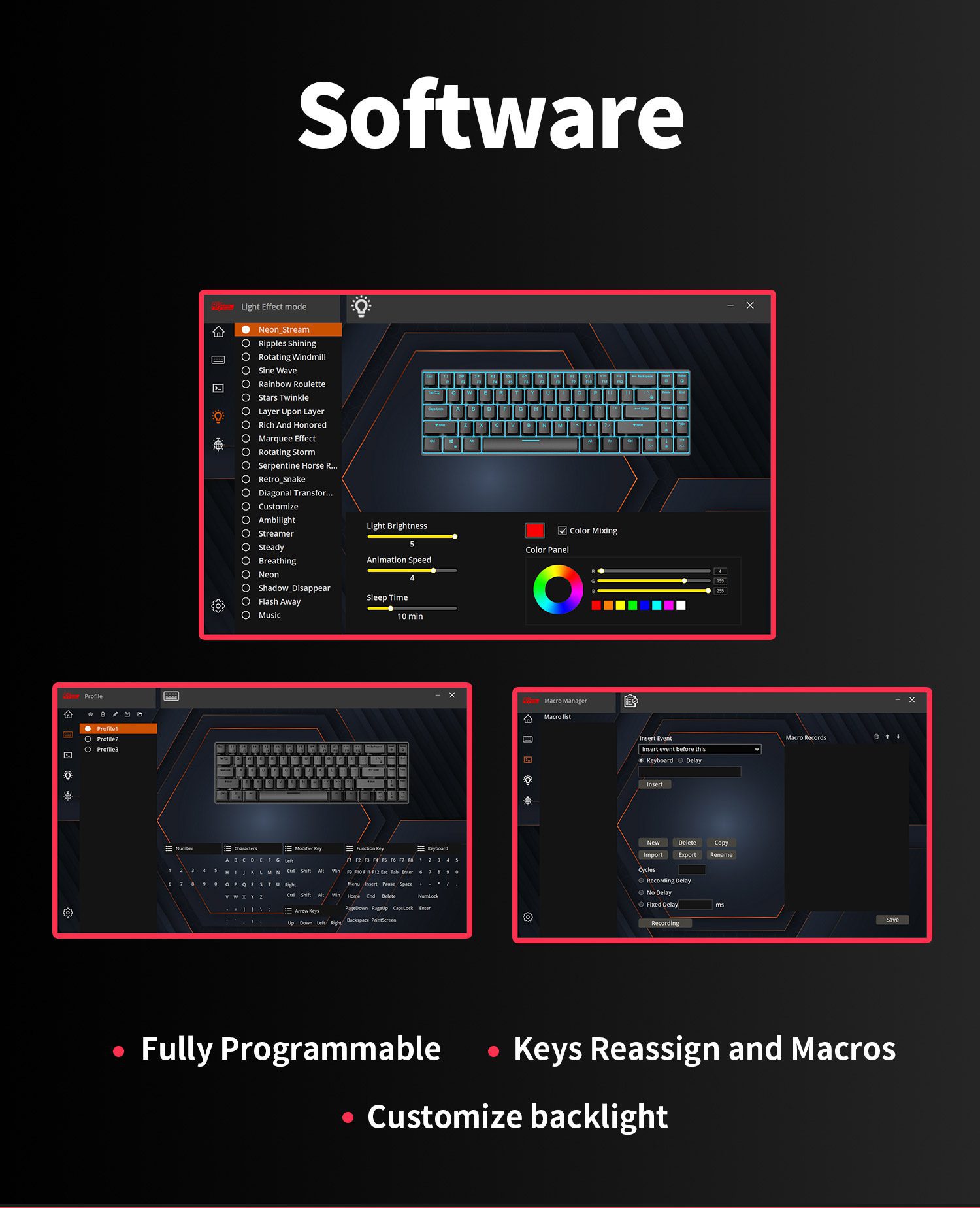 RK68 Plus Royal Kludge Tri-Mode 2.4G Wireless Bluetooth Gaming Mechanical Keyboard for PC Laptop Tab Office with RGB Backlit RK68 Plus Royal Kludge Tri-Mode 2.4G Wireless Bluetooth Gaming Mechanical Keyboard for PC Laptop Tab Office with RGB Backlit