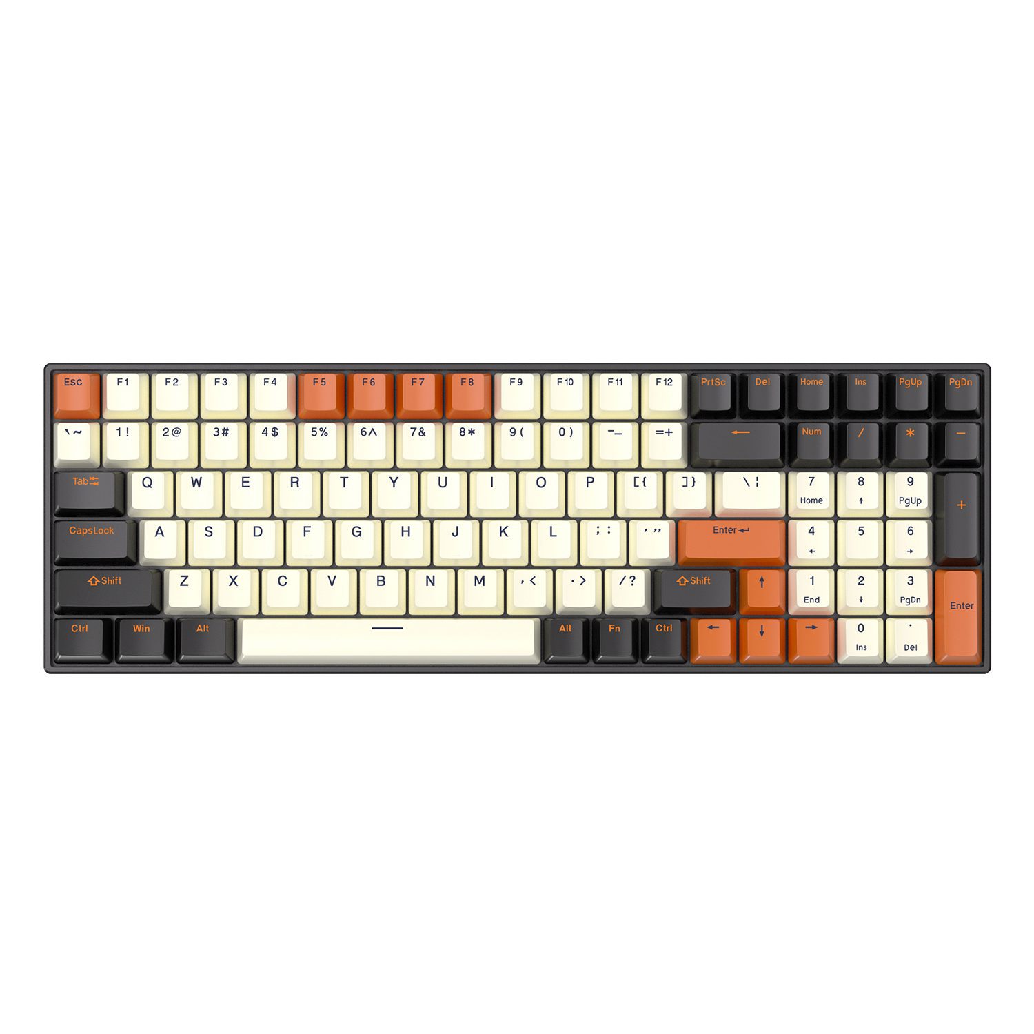 RK Royal Kludge RK100 Custom 96% Layout 100 Keys Wireless Bluetooth 5.1/Wired USB Mechanical Gaming Keyboard with PBT Keycaps RK Royal Kludge RK100 Custom 96% Layout 100 Keys Wireless Bluetooth 5.1/Wired USB Mechanical Gaming Keyboard with PBT Keycaps