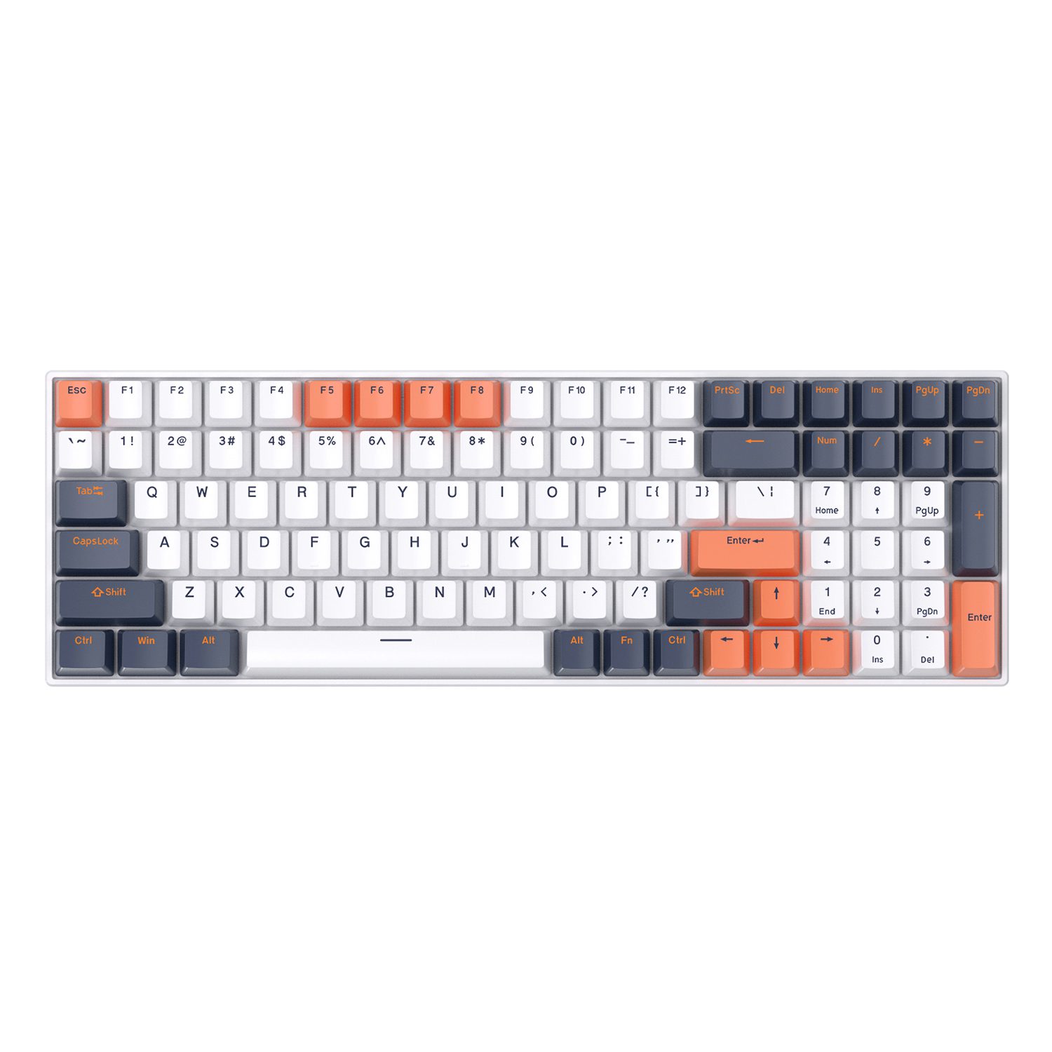 RK Royal Kludge RK100 Custom 96% Layout 100 Keys Wireless Bluetooth 5.1/Wired USB Mechanical Gaming Keyboard with PBT Keycaps RK Royal Kludge RK100 Custom 96% Layout 100 Keys Wireless Bluetooth 5.1/Wired USB Mechanical Gaming Keyboard with PBT Keycaps