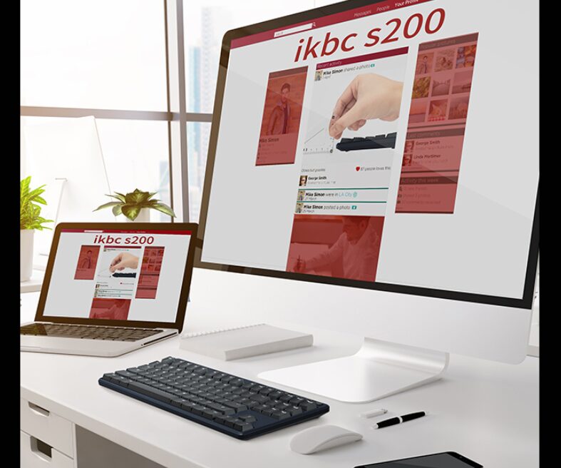 IKBC S200 2.4G wireless mechanical keyboard 87 slim Low profile switch TTC red