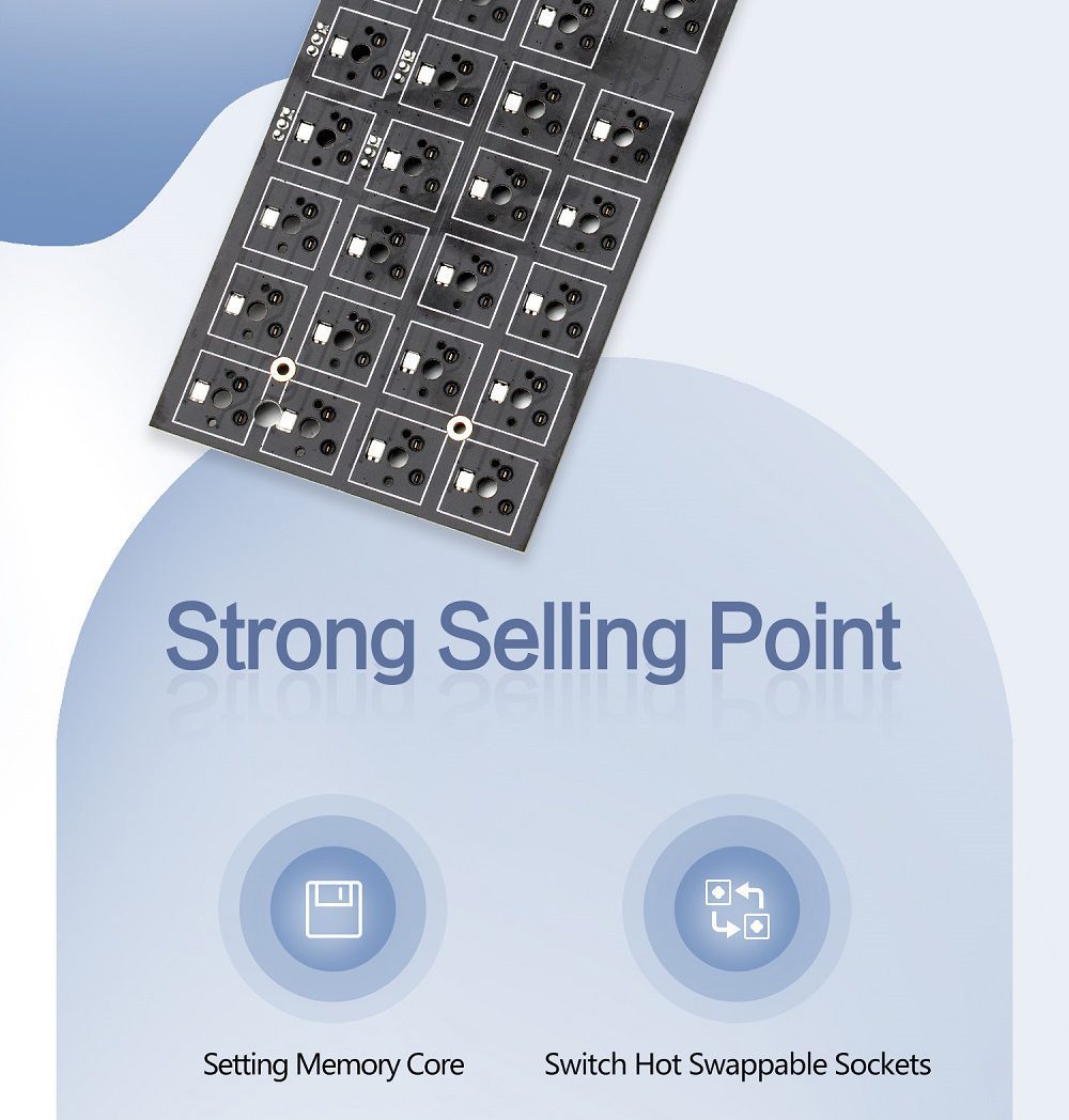 CSTC40 40 RGB 40% hot Swappable Mechanical Keyboard PCB Programmed qmk VIA VIAL Firmware rgb switch underglow type c planck CSTC40 40 RGB 40% hot Swappable Mechanical Keyboard PCB Programmed qmk VIA VIAL Firmware rgb switch underglow type c planck