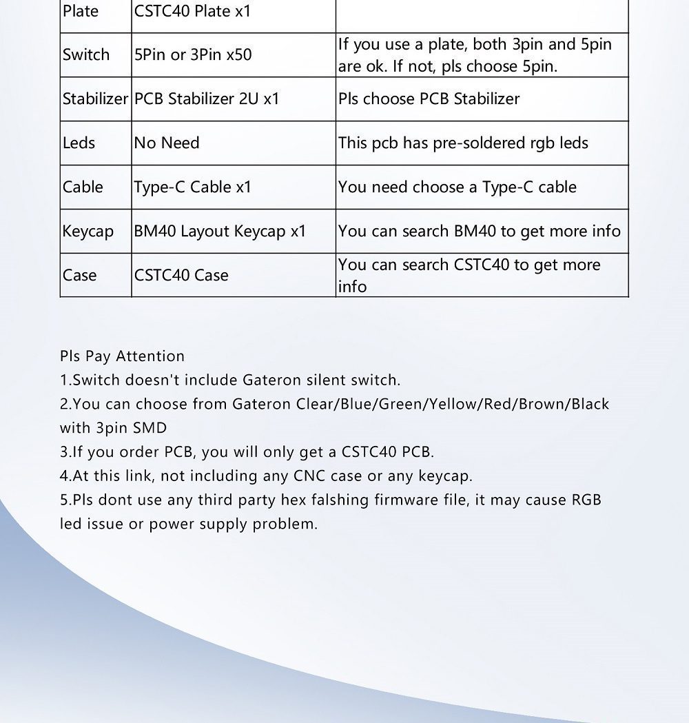 CSTC40 40 RGB 40% hot Swappable Mechanical Keyboard PCB Programmed qmk VIA VIAL Firmware rgb switch underglow type c planck CSTC40 40 RGB 40% hot Swappable Mechanical Keyboard PCB Programmed qmk VIA VIAL Firmware rgb switch underglow type c planck