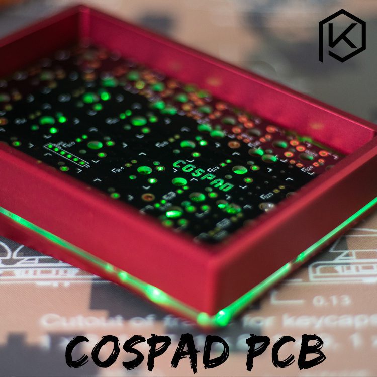 Anodized Aluminium case for cospad xd24 custom keyboard  dual purpose case with CNC Aluminum Cone Feet