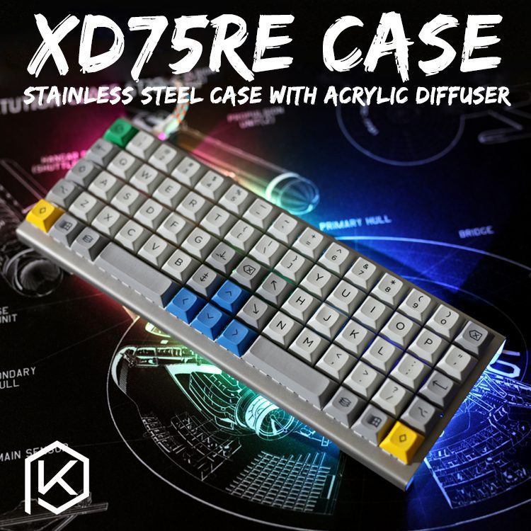 xd75re xd75am xd75 Custom Mechanical Keyboard 75 keys Underglow RGB PCB GH60 60% programmed gh60 kle planck hot-swappable switch xd75re xd75am xd75 Custom Mechanical Keyboard 75 keys Underglow RGB PCB GH60 60% programmed gh60 kle planck hot-swappable switch