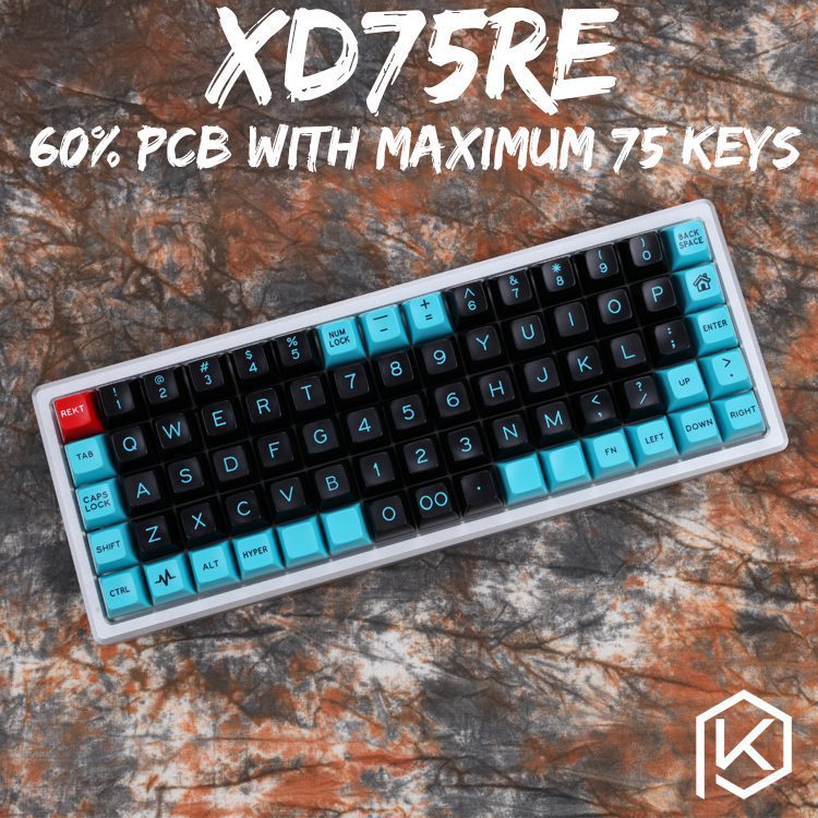 xd75re xd75am xd75 Custom Mechanical Keyboard 75 keys Underglow RGB PCB GH60 60% programmed gh60 kle planck hot-swappable switch xd75re xd75am xd75 Custom Mechanical Keyboard 75 keys Underglow RGB PCB GH60 60% programmed gh60 kle planck hot-swappable switch